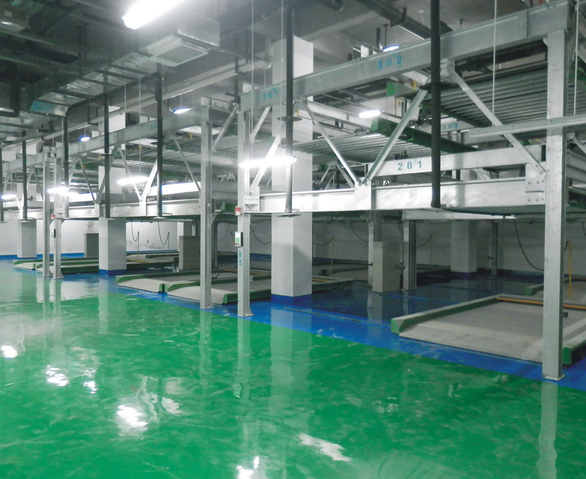 和政停车设备三层升降横移立体停车库